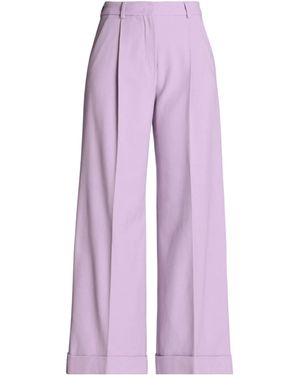 Sportmax Loose Plus-Size Cargo Pants - Purple