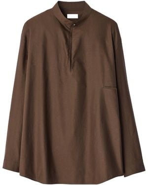 Lemaire Long Sleeve Sailor Top - Brown