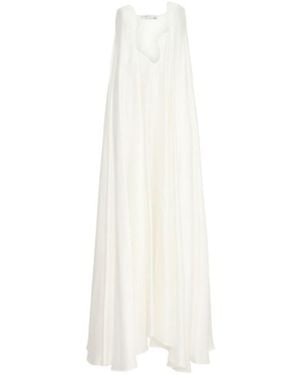 Christopher Esber Salacia Textured Silk Strapless Gown - White