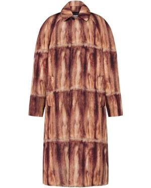 Moschino Abstract Printed Coat - Red