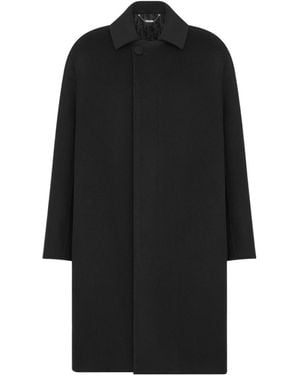 Dior Long-Sleeved Double-Sided Coat - Black