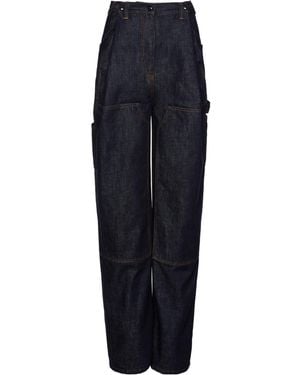 Magda Butrym Magda Burtym Loose Leg Industrial Denim Pants - Blue