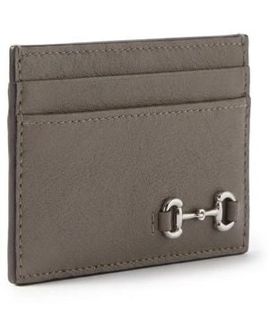 Gucci Card Case With Horsebit - Grey