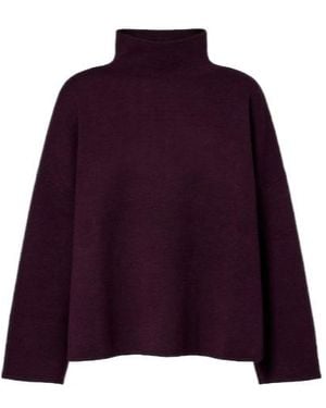 Jardin Des Orangers Virgin Wool And Cashmere High Neck Jumper - Purple