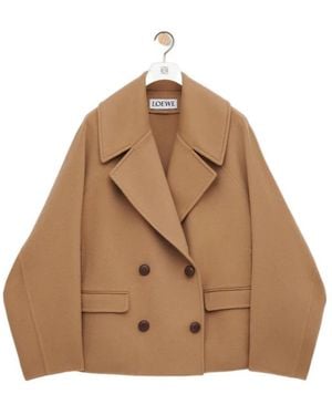 Loewe Wool Short Coat - Brown