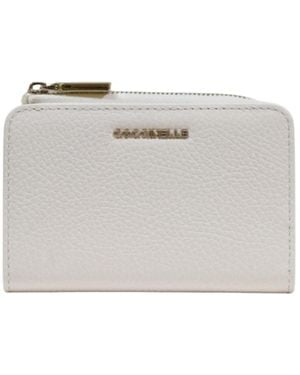 Coccinelle Logo Lettering Zipped Wallet - White