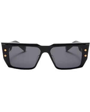 Balmain Eyewear Rectangular Frame Sunglasses - White