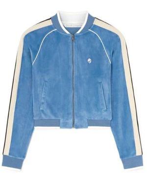 Palm Angels Oval Palm Chenille Track Jkt Light Light - Blue