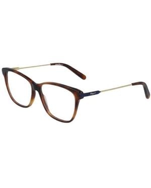 Ferragamo Ferragamo Eyewear Rectangular Frame Glasses - Metallic