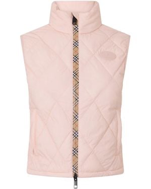Burberry Casual Diamondquilted Gilet - Pink