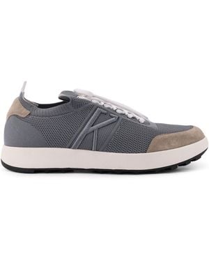 Kiton Low-Top Mesh Sneakers - Gray