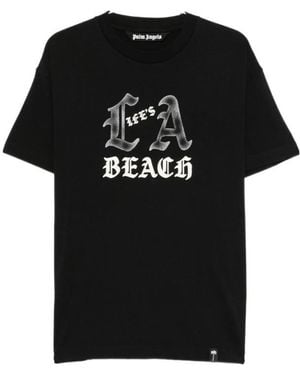 Palm Angels Short-Sleeved T-Shirt - Black