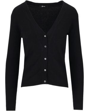 Lela Rose V-Neck Cardigan - Black