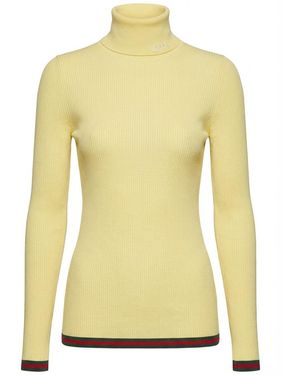 Gucci Cashmere And Silk Blend Top - Yellow