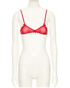 Valentino Bow Detail Triangle Bra - Red