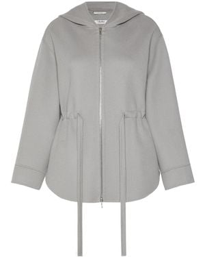 Max Mara Monia Hooded Belted Jacket - Grey