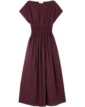 Matteau Cotton-Poplin Midi Dress - Purple