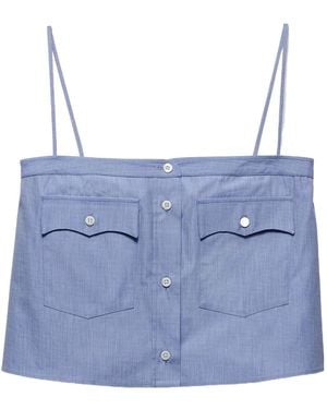 Prada Poplin Top - Blue