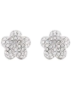 Marc Jacobs The Daisy Pave Stud Earrings - White