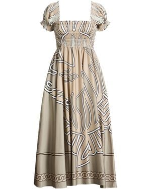 Tory Burch Short Sleeve Dress - Natural