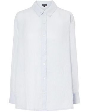 James Perse Linen-Canvas Shirt - White