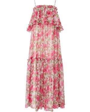 Chloé Printed Maxi Dress - Red