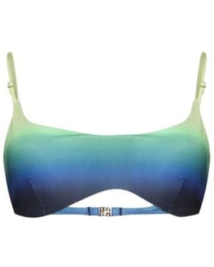 CASABLANCA Gradient Print Bikini Top - Blue