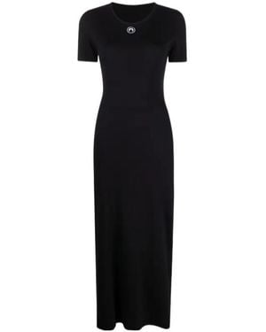 Marine Serre Crescent Moon-Print T-Shirt Dress - Black