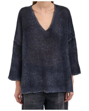 Avant Toi V-Neck Sweater - Blue