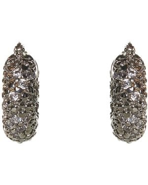 Jil Sander Embellished Hoop Earrings - Metallic