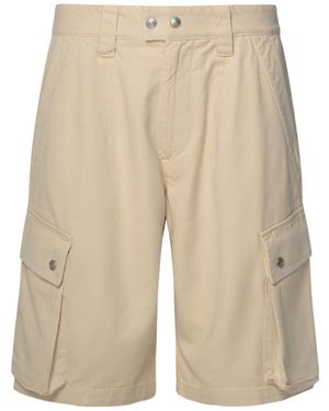 Isabel Marant Mid-Rise Loose-Fit Cargo Shorts - Natural