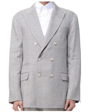 Brunello Cucinelli Double-Breasted Blazer - Grey