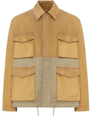 Golden Goose Collared Pocket Detailed Jacket - Natural