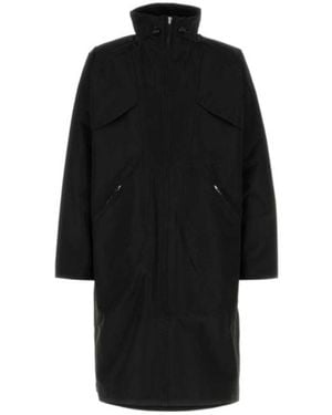 Entire studios Long Hooded Rain Jacket - Black