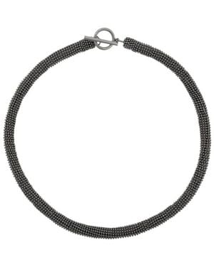 Brunello Cucinelli Monili Chain Bead Detailed Necklace - Metallic
