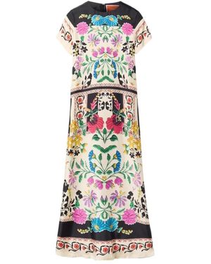 La DoubleJ Swing Floral-Print Maxi Dress - White