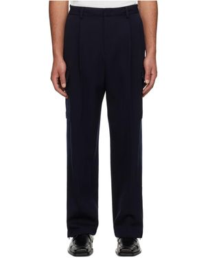 Juun.J Gabardine Cargo Trousers - Blue