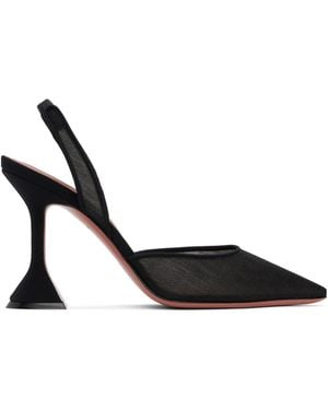AMINA MUADDI Holli Mesh Sling 95 Heels - Black