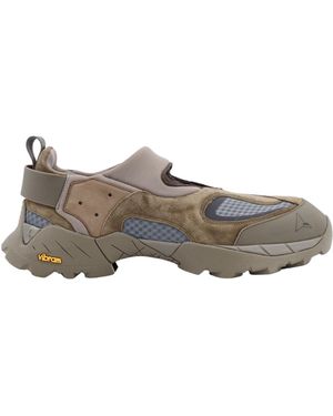 ROA Rozes Logo Printed Round Toe Trainers - Grey