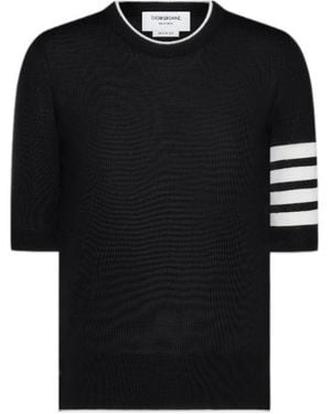 Thom Browne 4-Bar Short-Sleeve T-Shirt - Black