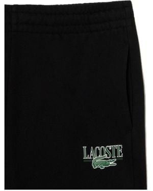 Lacoste Cuffed Knit Sweatpants - Black