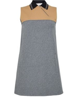 Miu Miu Sleeveless Bi-colour Mini Dress - Grey