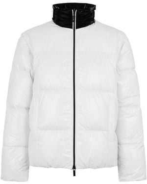 Moncler Throttle Reversible Down Short Puffer Jacket - White