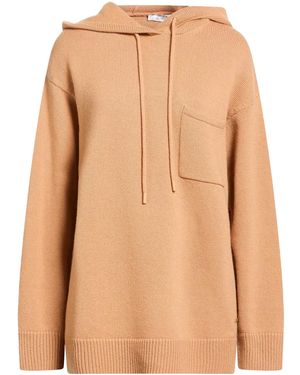 Max Mara Solid Color Knit Hoodie - Natural