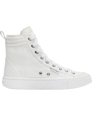 Courreges Panelled Canvas Trainers - White