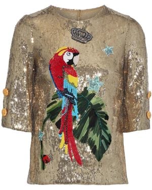 Dolce & Gabbana Printed Tops - Gray