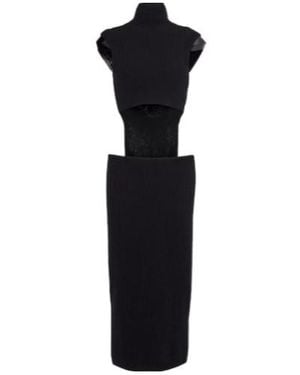 Sportmax Arabba Wool And Cashmere Midi Dress - Black