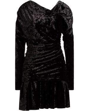 Ganni Minimalist Velvet Dress - Black
