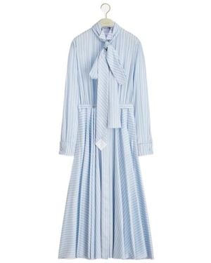 Dior Mid-Length Belted Shirtdress - Blue