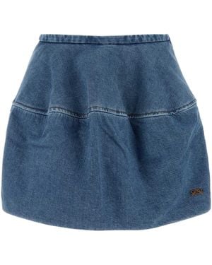Loewe Balloon Denim Mini Skirt - Blue